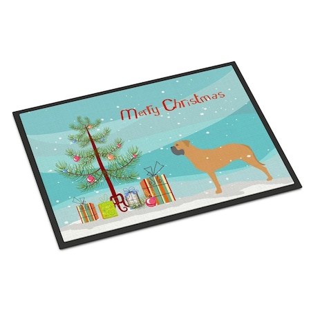 Carolines Treasures Bullmastiff Merry Christmas Tree Indoor or Outdoor Mat 18x27 BB2989MAT